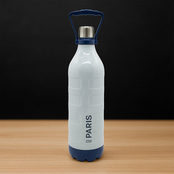Insulated Water Bottle (2200ml): Leakproof, BPA-Free, Handle & Strap (Sports)