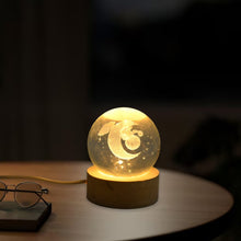 3D Crystal Ball lamps With Base (1 Pc / Mix Design)