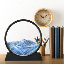 3D Moving Sand Art – Liquid Motion Deep Sea Sandscape with Round Glass Frame (1 Pc)